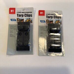 2 Packs HFT Multipurpose Tarp Clips 8pc TOTAL Camping Tent Tarp Tight Grip NEW